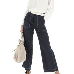Nasty‎ Gal Collection Women’s High Waisted Wide Leg Black Dress Pants Size 6